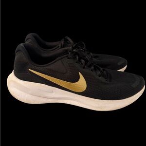 Nike Women Black and Gold Athletic Shoes size 11